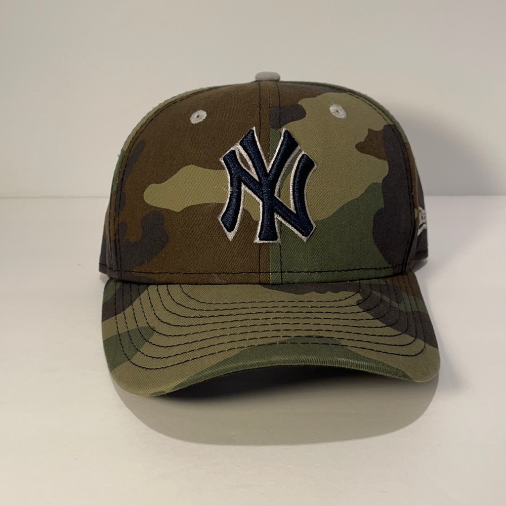 New Era Camouflage Cap with Navy Logo